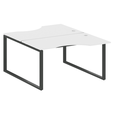 Рабочая станция криволинейная Metal System Style БО.РАС-СА-2.2 1400x1835x750 (Белый/Антрацит металл)