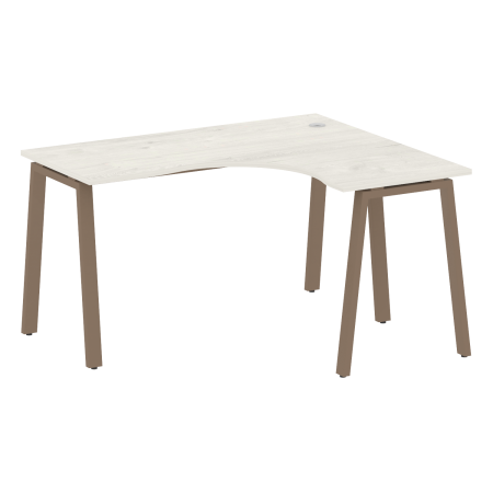 Стол криволинейный правый Metal System Style БА.СА-3 Пр 1400x1200x750 (Дуб Наварра/Мокко металл)