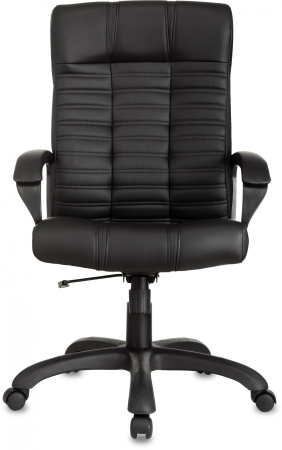 Кресло руководителя KB-10 черный эко.кожа крестов. пластик (Черный)