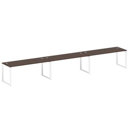 Рабочая станция Metal System Style БО.СМ-3.5 5400x720x750 (Венге Цаво/Белый металл)
