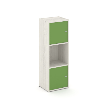 Стеллаж Locker Plus LK.K-001 408x350x1203 (Дуб Наварра | Зеленый)