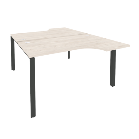 Рабочая станция на П-образном м/к Onix O.MP-D.SA-2 1380x1995x750 (Денвер Светлый/Черный металл)