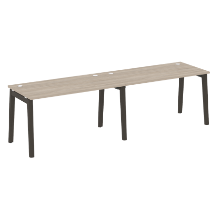 Рабочая станция на деревянных опорах Onix Wood OW.RS-2.3.7 2760x720x750 (Дуб Аттик/Дуб Темный)