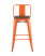 Стул полубарный TOLIX WOOD со спинкой оранжевый глянцевый (Стул полубарный Tolix оранжевый)