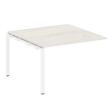 Проходной наборный элемент переговорного стола Metal System Style БП.ППРГ-2 1200x1235x750 (Дуб Наварра/Белый металл)
