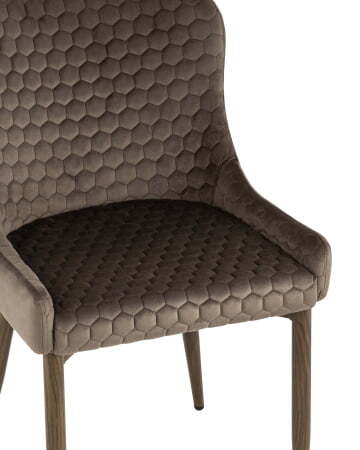 Стул Ститч Хани велюр коричневый ножки дерево (Стул Ститч Хани коричневый)