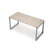 6М-О.677 Стол прямолинейный (1000x700x750) (Шамони светлый/Алюминий матовый)