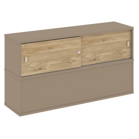 Надставка на 2 тумбы высокая ES.NV-3.1 (1500х410х795) (Латте/Тиквуд Светлый)