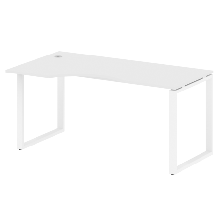 Стол криволинейный левый Metal System Style БО.СА-1 Л 1600x900x750 (Белый/Белый металл)