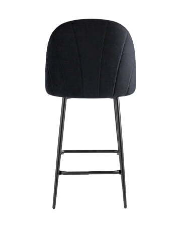 Стул полубарный Логан велюр черный (Стул полубарный Логан черный) Стул полубарный Логан велюр черный (Стул полубарный Логан черный)