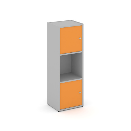 Стеллаж Locker Plus LK.K-001 408x350x1203 (Серый | Оранжевый)