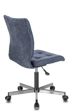 Кресло Бюрократ CH-330M/LT-27 без подлокотников темно-синий крестовина металл (Компьютерное кресло CH-330M темно-синий)
