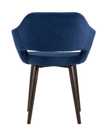 Стул с подлокотниками Саймон велюр темно-синий (Стул Саймон темно-синий)