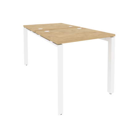 Рабочая станция на П-образном м/к Onix O.MP-D.RS-2.0.7 780x1475x750 (Тиквуд Светлый/Белый Металл)