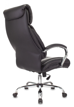 Кресло руководителя T-9904NSL черный эко.кожа крестов. металл хром (Черный)