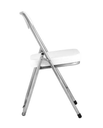 Стул складной ДЖОН металлик, белый (Стул складной Джон белый)