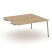 Двойной стол приставка к опорным тумбам ES.D.SPR-4-VK (1580х1500х750) (Тиквуд Светлый/Металл Латте)