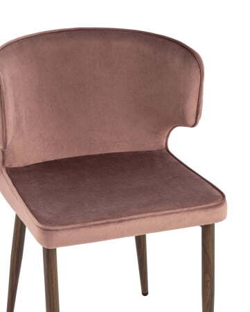 Стул Матео велюр пыльно-розовый ножки дерево (Стул Матео пыльно-розовый)