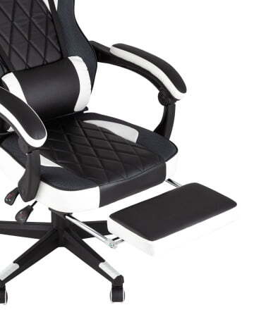 Кресло игровое TopChairs Virage черно-белое (Геймерское кресло Virage черно-белый) Кресло игровое TopChairs Virage черно-белое (Геймерское кресло Virage черно-белый)