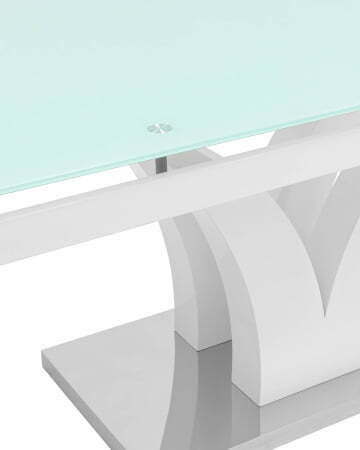 Стол обеденный Верона раскладной 160-220*90 глянцевый белый (Стол обеденный Верона белый)