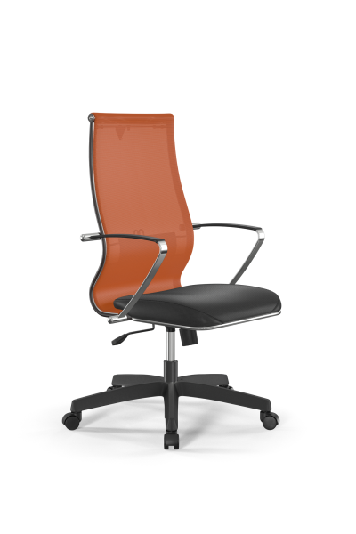 Кресло для руководителя Метта Sit 10 B2-163K - T+Extra /Km00/Wm12/K5cL(M09.B02.G15.W01) (Черный | Оранжевый)