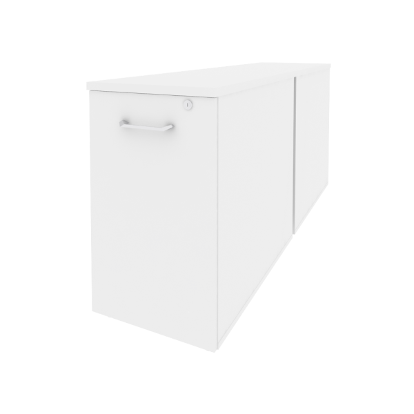 Тумба двойная низкая выдвижная приставная/опорная Onix O.VTPO-2.8 432x1635x750 (Белый Бриллиант)