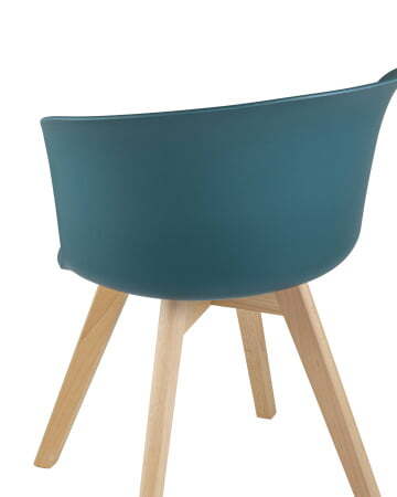 Стул Blossom с подушкой темно-бирюзовый (Стул пластиковый Blossom темно-бирюзовый)