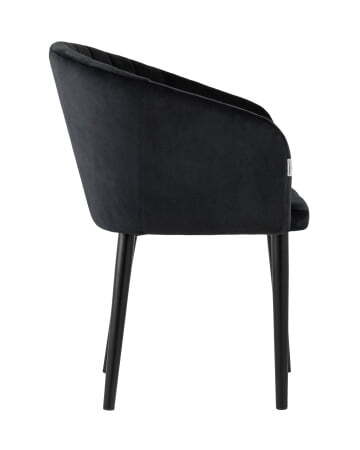 Стул с подлокотниками Нейтон велюр черный (Стул Нейтон черный)