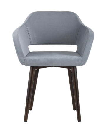 Стул с подлокотниками Саймон велюр серый (Стул Саймон серый)