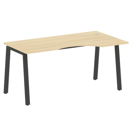 Стол криволинейный правый Metal System Style БА.СА-1 Пр 1600x900x750 (Акация/Антрацит металл)