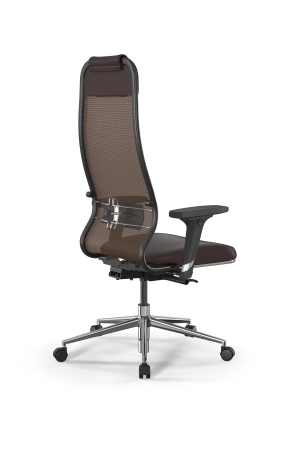 Кресло для руководителя Метта SynchroSit 10 B1-115D - X2+Extra /Um00/Wm12/D02P(M23.B23.G18.W02) (Темно-коричневый)