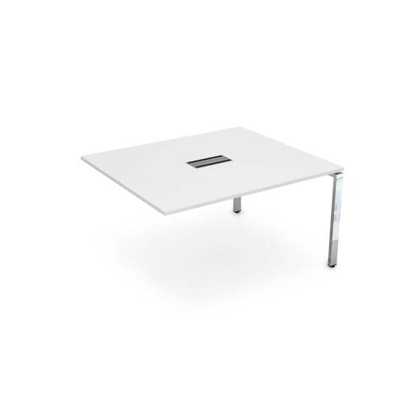 Конечный модуль Бенч-системы для переговорных столов Gloss НСПК-П.926 1200x1200x750 (Белый премиумХром)