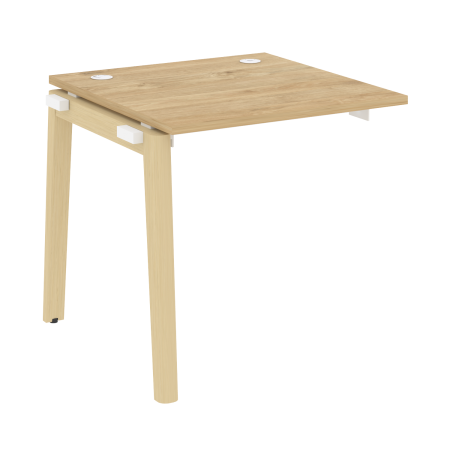 Наборный элемент рабочей станции на деревянных опорах Onix Wood OW.1.NRS-0.8 780x800x750 (Тиквуд Светлый/Дуб Светлый)