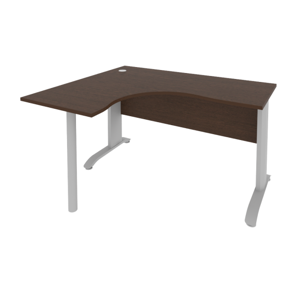 Стол криволинейный левый Riva ПЛ.СА-3 Л 1400x1200x750 (Венге/Металлик) Стол криволинейный левый Riva ПЛ.СА-3 Л 1400x1200x750 (Венге/Металлик)