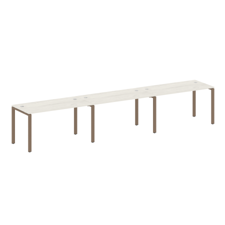 Рабочая станция на 3 раб. места Metal System Style БП.СМ-3.3 4200x720x750 (Дуб Наварра/Мокко металл)
