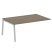Проходной элемент стола для переговоров на А-образном м/к Metal System Style БА.ППРГ-5 1800x1235x750 (Дуб наварра/Серый металл)