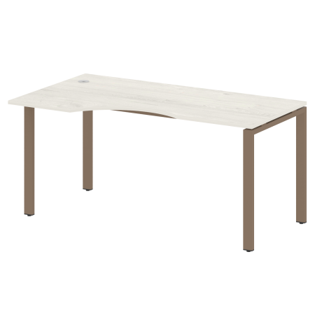 Стол криволинейный левый Metal System Style БП.СА-1 Л 1600x900x750 (Дуб Наварра/Мокко металл)