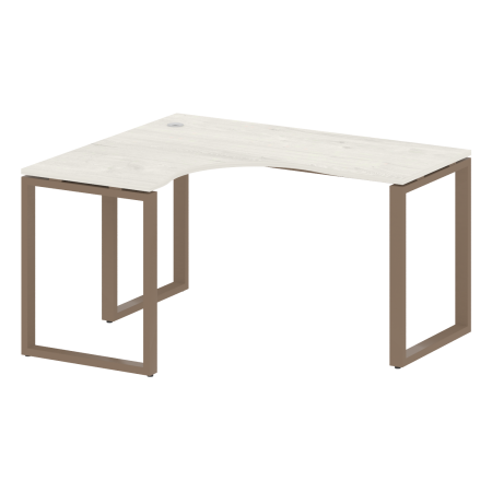 Стол криволинейный левый Metal System Style БО.СА-3 Л 1400x1200x750 (Дуб Наварра/Мокко металл)