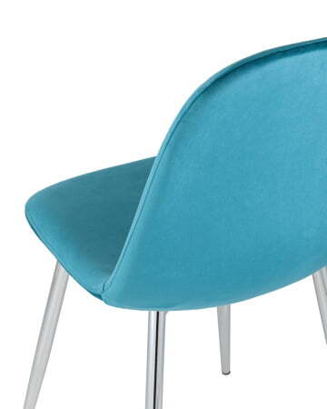 Стул Валенсия велюр темно-бирюзовый хромированные ножки (Стул Валенсия темно-бирюзовый)