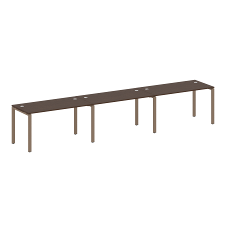 Рабочая станция на 3 раб. места Metal System Style БП.СМ-3.3 4200x720x750 (Венге Цаво/Мокко металл)