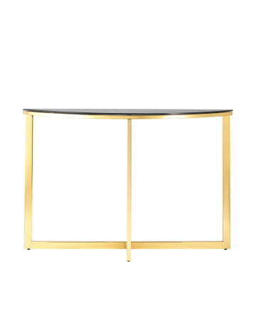 Консоль полукруглая АЛЬБА 115*30 золото стекло черное (Консоль Альба золотой) Консоль полукруглая АЛЬБА 115*30 золото стекло черное (Консоль Альба золотой)