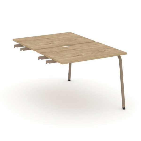 Двойной стол приставка к опорным тумбам ES.D.SPR-1-VK (980х1500х750) (Тиквуд Светлый/Металл Латте) Двойной стол приставка к опорным тумбам ES.D.SPR-1-VK (980х1500х750) (Тиквуд Светлый/Металл Латте)