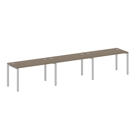 Рабочая станция на 3 раб. места Metal System Style БП.СМ-3.3 4200x720x750 (Вяз/Серый металл)
