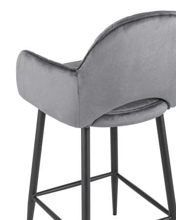 Стул полубарный Венера диамант велюр серый (Стул полубарный Венера диамант серый)