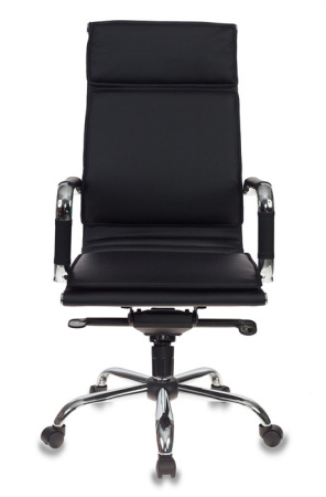 Кресло руководителя CH-993MB черный эко.кожа крестов. металл хром (Черный)