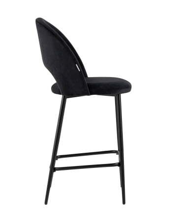 Стул полубарный Меган велюр черный (Стул полубарный Меган черный)