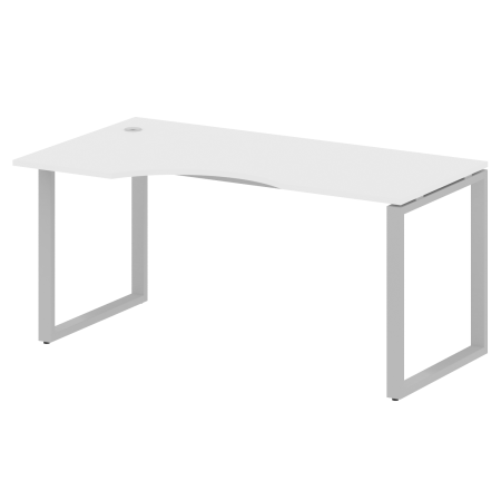 Стол криволинейный левый Metal System Style БО.СА-1 Л 1600x900x750 (Белый/Серый металл)