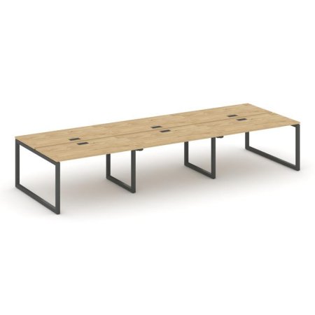 Рабочая станция 2-х сторонняя SN-5O.DRS-082 (3540х1632х750) (Тиквуд Светлый/Металл Антрацит)