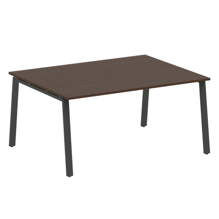 Стол для переговоров (1 столешница) на А-образном м/к Metal System Style БА.ПРГ-1.4 1600x1235x750 (Венге Цаво/Антрацит металл)