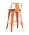 Стул полубарный TOLIX WOOD со спинкой оранжевый глянцевый (Стул полубарный Tolix оранжевый)